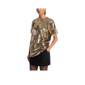 MICHAEL KORS Sequined Jersey Oversized T-Shirt