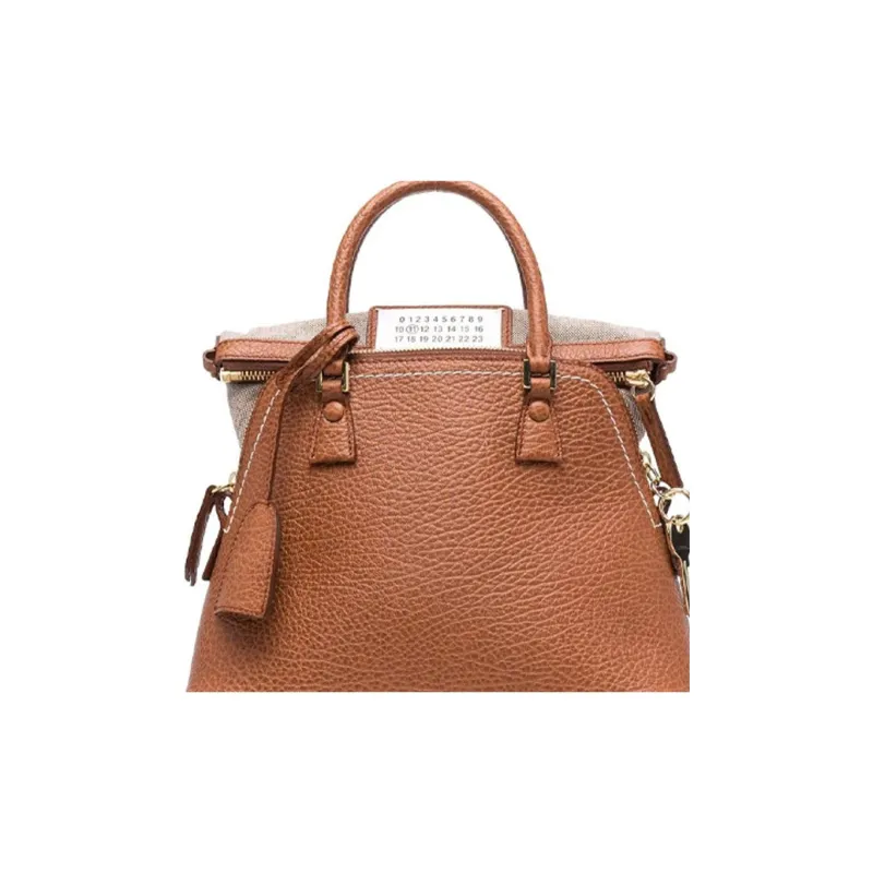 Maison Margiela Calfskin Handbag Women's Brown-4