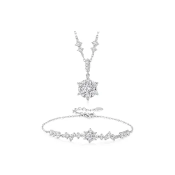 KADER S925 Silver Necklaces Women's Silver white Gift Box