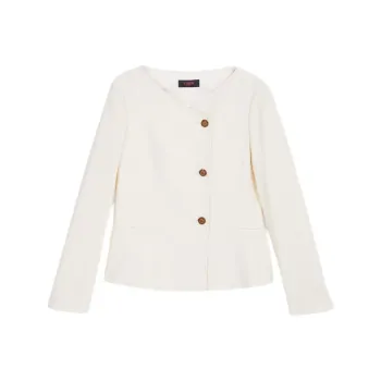 Yiner Jackets Coats Women's Cream White