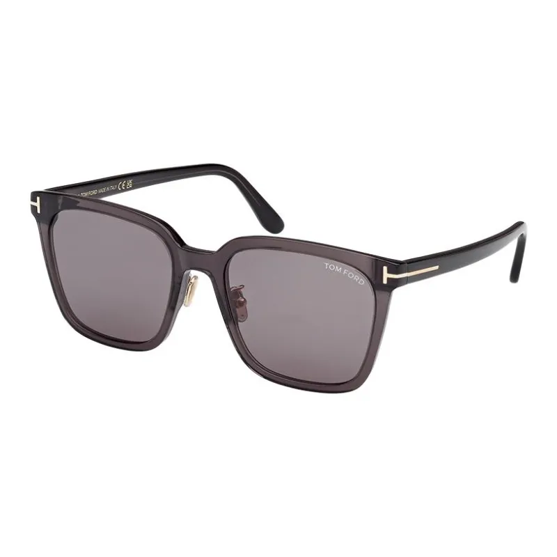 TF Plate Frame Square Sunglasses Unisex Gray-0