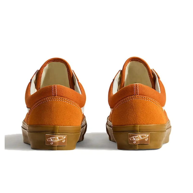 Vans LX OLD SKOOL Anti Slip Wear Resistant Low Top Skateboard Shoes Unisex Orange-1