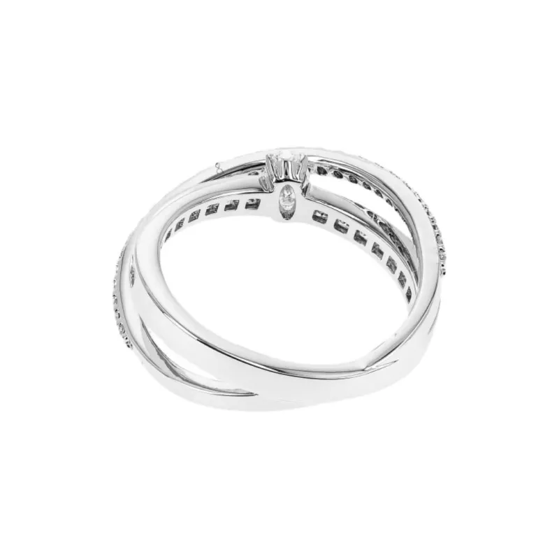 Swarovski Rhodium Plated, Cubic Zirconia Rings Unisex Silver-1