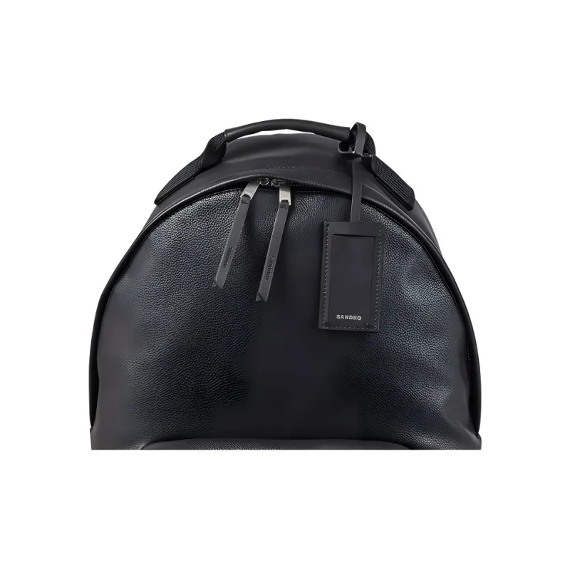 Sandro Artificial Leather Backpack Large Size Men's Black-1