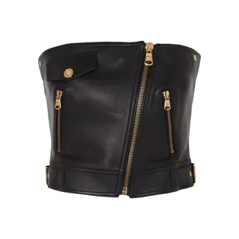 VERSACE Strapless Top Women's Black