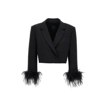PINKO Embellished Cropped Jacket