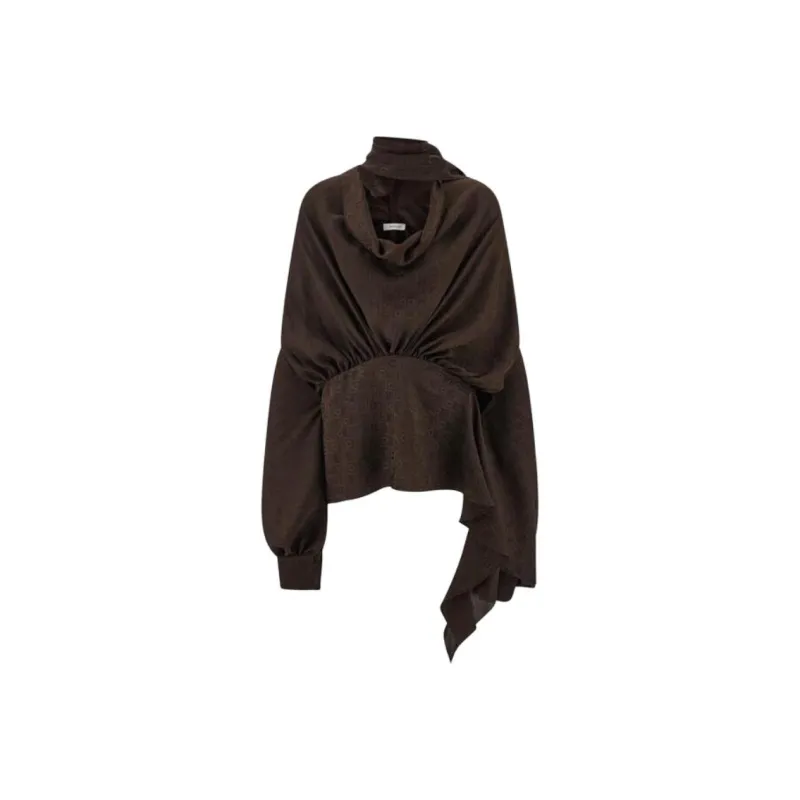 Ferragamo Monogram Silk Blouse-0