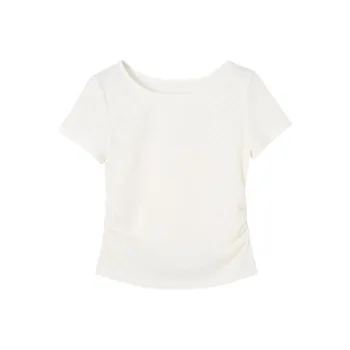 HDFULERN T Shirts Women's Ecru