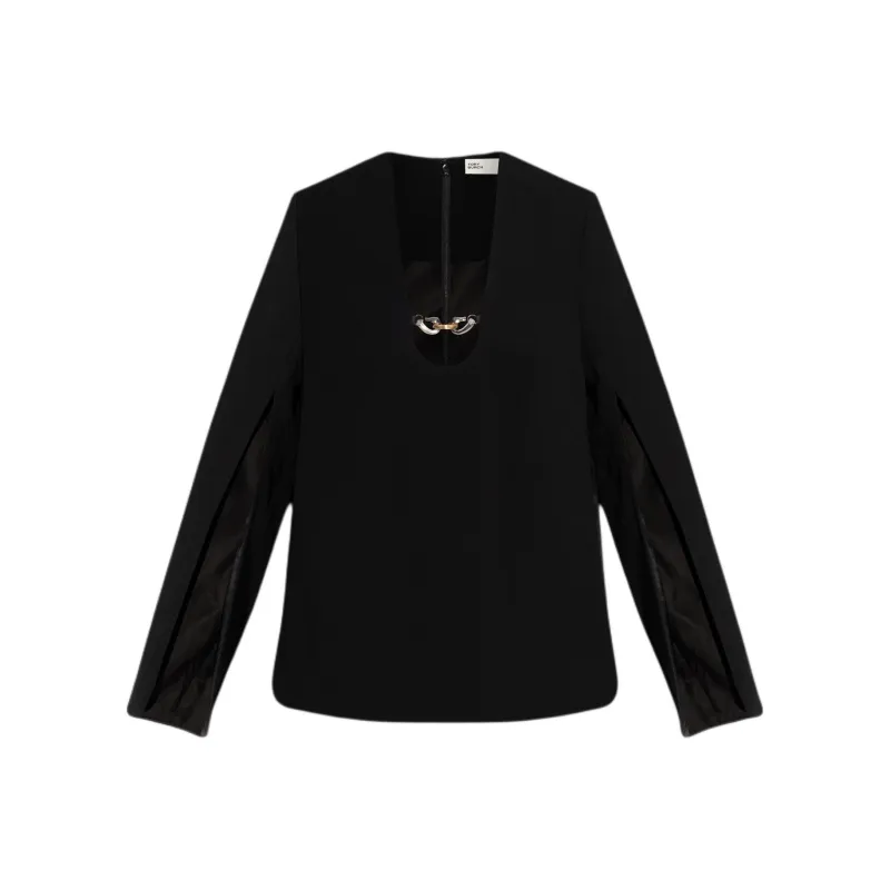 TORY BURCH Long Sleeved Slit Top-0