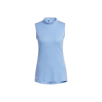 Adidas Essential Golf MOCK NECK Polo Shirt Women's Blue/White