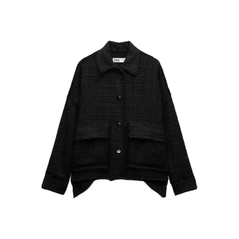 ZARA Jackets Coats Women's Black-0
