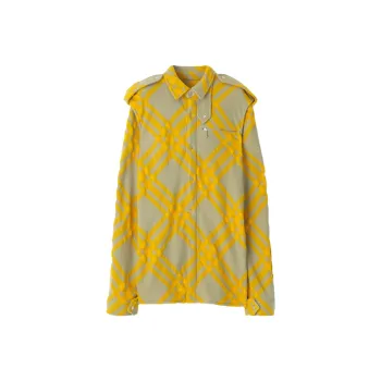 Burberry Check Pattern Wool Blend Shirt 'Hunter'