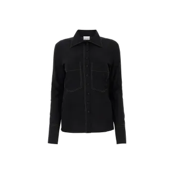 LOW CLASSIC Tonal Stitched Buttoned Shirt