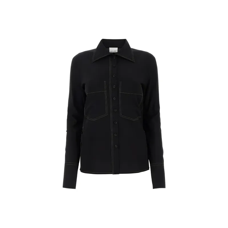 LOW CLASSIC Tonal Stitched Buttoned Shirt-0
