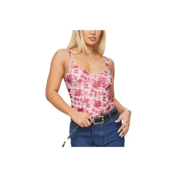 PRINCESS POLLY ATTENTION ON ME TOP Camisole Women's PINK/Pink