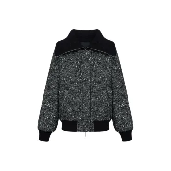 MOCO Jacket Women's Black White Mixed Color