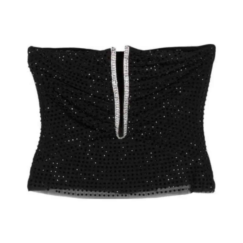 Self portrait Embellished Jersey Top-0