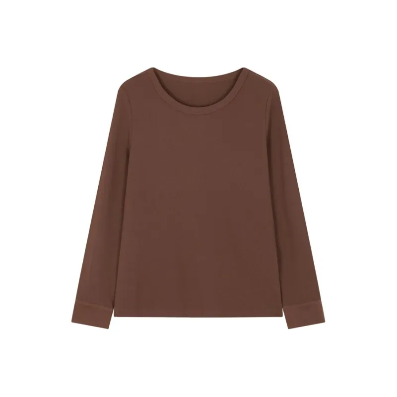 IHIMI Regular T Shirt Women's Coffee-0