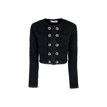 Self portrait Textured Knit Jacket