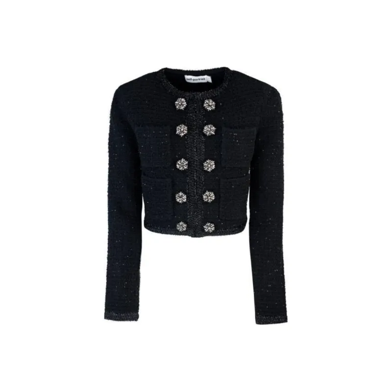 Self portrait Textured Knit Jacket-0