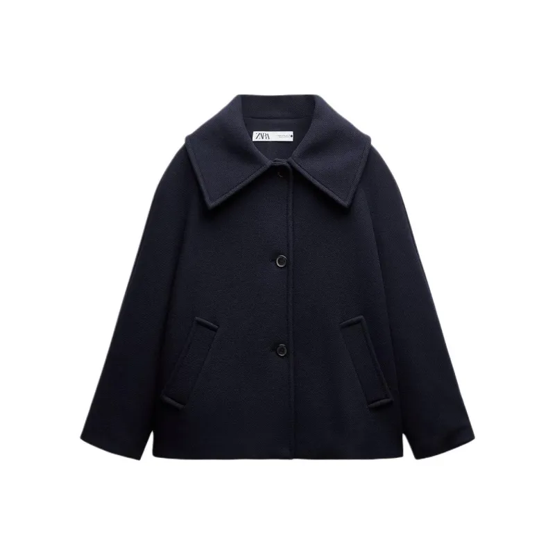 ZARA Jackets Coats Women's Blue-0