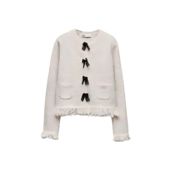 ZARA Jackets Coats Women's Raw White