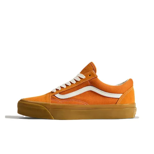 Vans LX OLD SKOOL Anti Slip Wear Resistant Low Top Skateboard Shoes Unisex Orange
