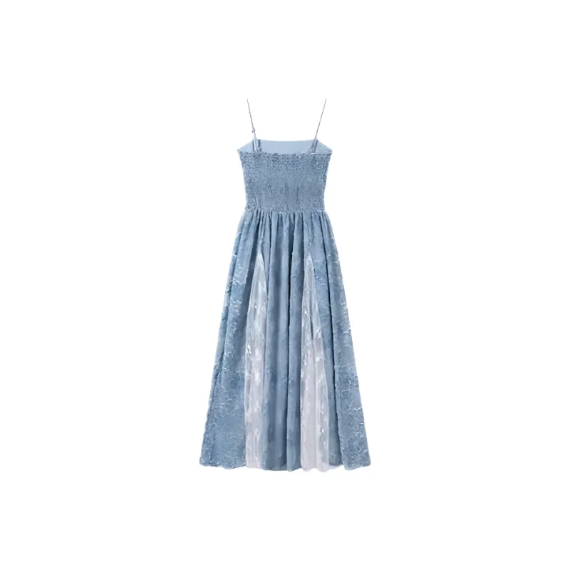 ABBY GODDESS Slip Dress Women's Persian Chrysanthemum Blue-1