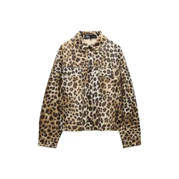 ZARA Jackets Coats Women's Leopard Print