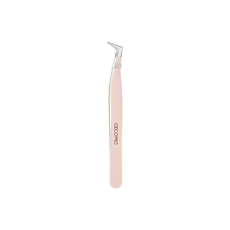 GECOMO Precision Gold Feather Clip Tweezers Designed For False Eyelashes-3