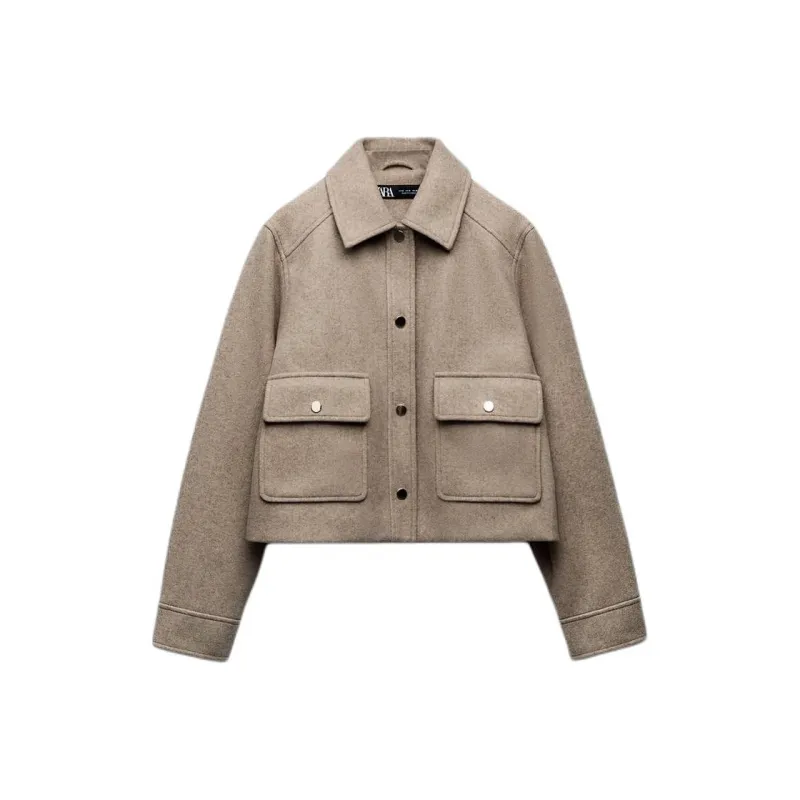 ZARA Jackets Women's Tan-0