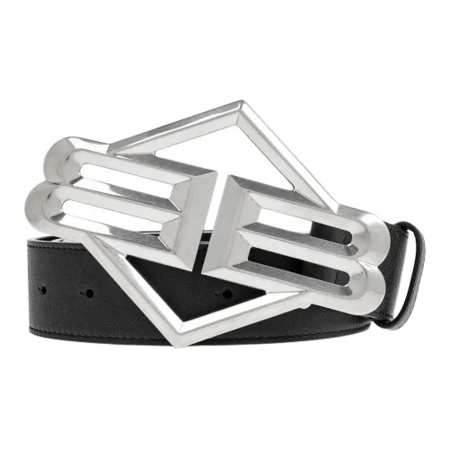 Balenciaga Leather Belts Men's Black 