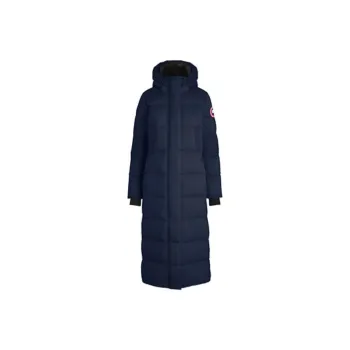 Canada Goose Armstrong Series Solid Color Hooded Long Down Jacket Women's Cerulean Blue