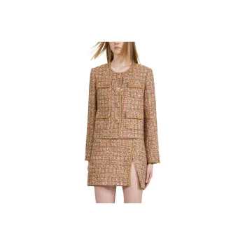 Self portrait Lunar New Year Jacket Women's Camel Gold