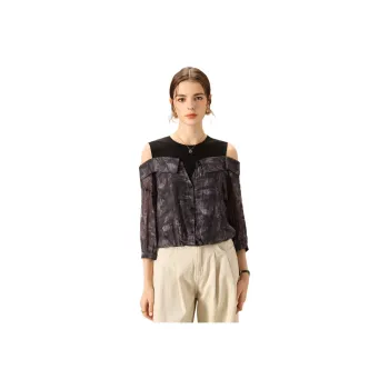 FENHONGMALI Shirts Women's Blue