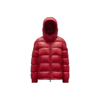 Moncler Women's Maire Short Down Jacket Glossy Ruby Red
