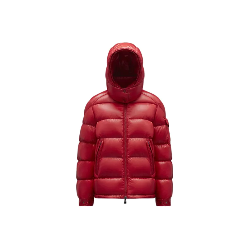 Moncler Women's Maire Short Down Jacket Glossy Ruby Red-0
