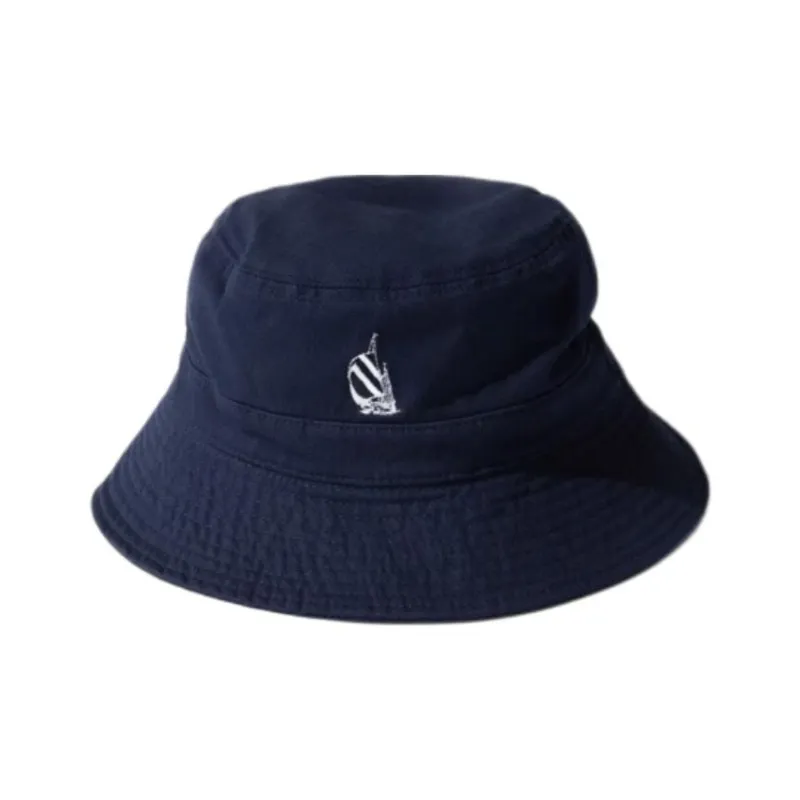 Nautica White Sail Cotton Bucket Hats Unisex Navy Blue-0