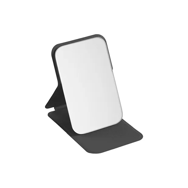 Love Of Wormwood Minimalist Style Large PU Leather Folding Tabletop Single Sided Mirror Refillable Makeup Mirror-7