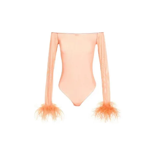 Oséree Off Shoulder Sheer Bodysuit