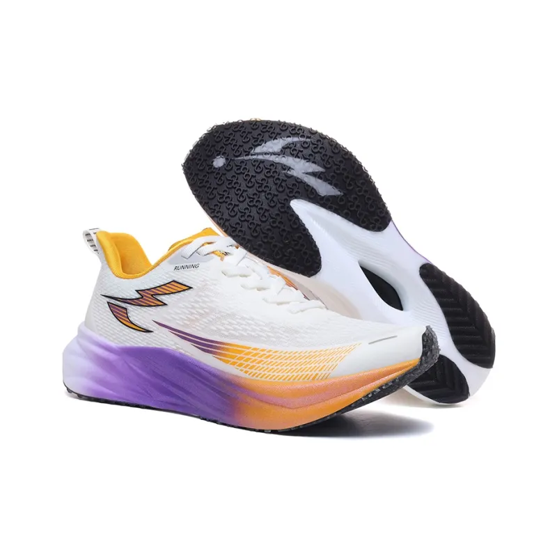 WANBUZHE Running Shoes Unisex Low Top Purple/Yellow-3