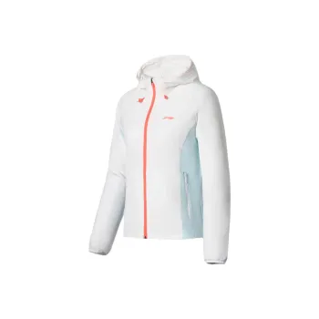 LiNing Jacket Women's Standard White Aqua Blue