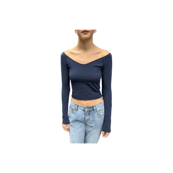 Brandy Melville Shirt Women's Classic Navy Blue
