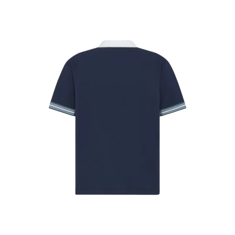 DIOR FW25 Polo Shirt Men's Blue-1