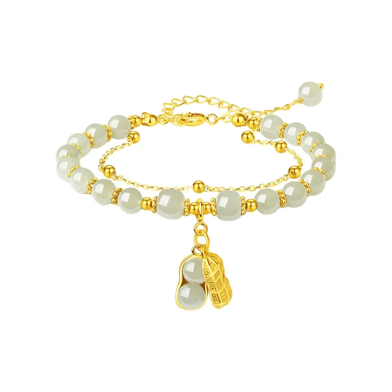 Fu Ru Ji Hetian Jade Bracelets Green Jade Women's-6