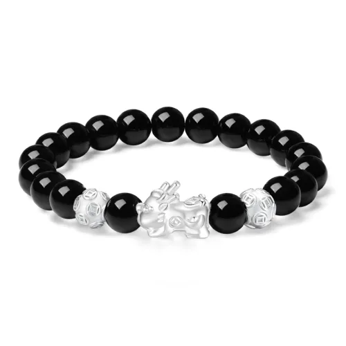 Fortune Gold Agate Jade Bracelets Unisex