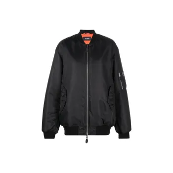 RAF SIMONS Ghost Longline Zip-up Bomber Jacket
