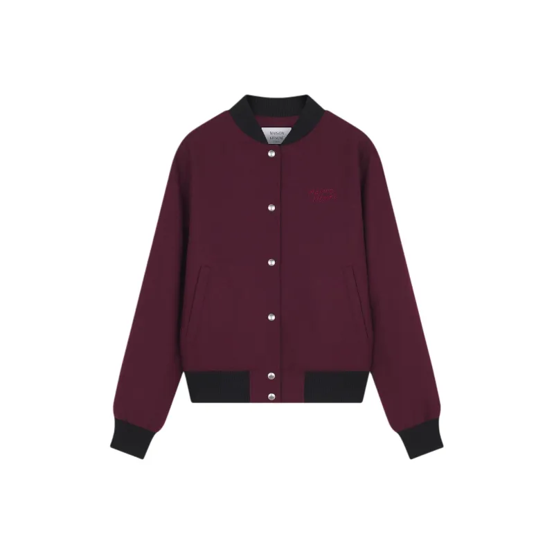 Maison Kitsune Teddy Flannel Bomber Jacket-0