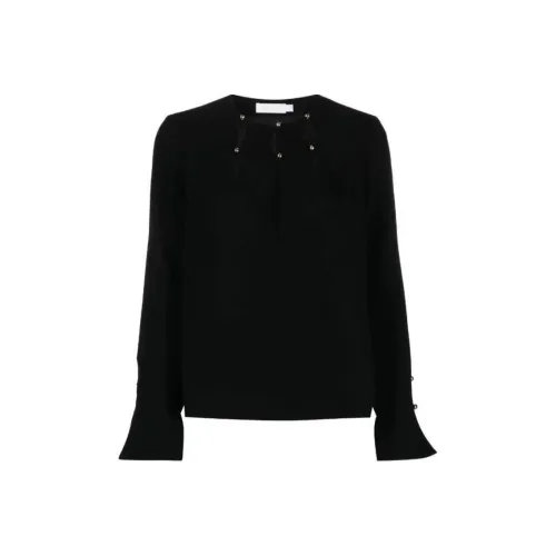 JONATHAN SIMKHAI Sharon Long sleeve Crepe Blouse
