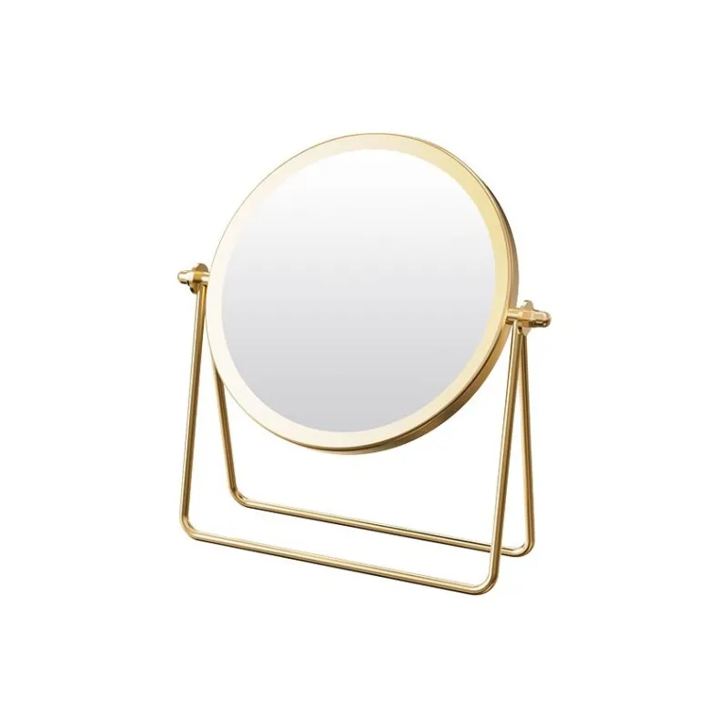 JIXUAN Desktop Vanity Make Up Mirrors Rotating Magnification-2